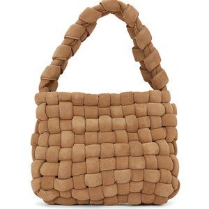 NWT A.W.A.K.E. Mode  interwoven faux-suede tote bag